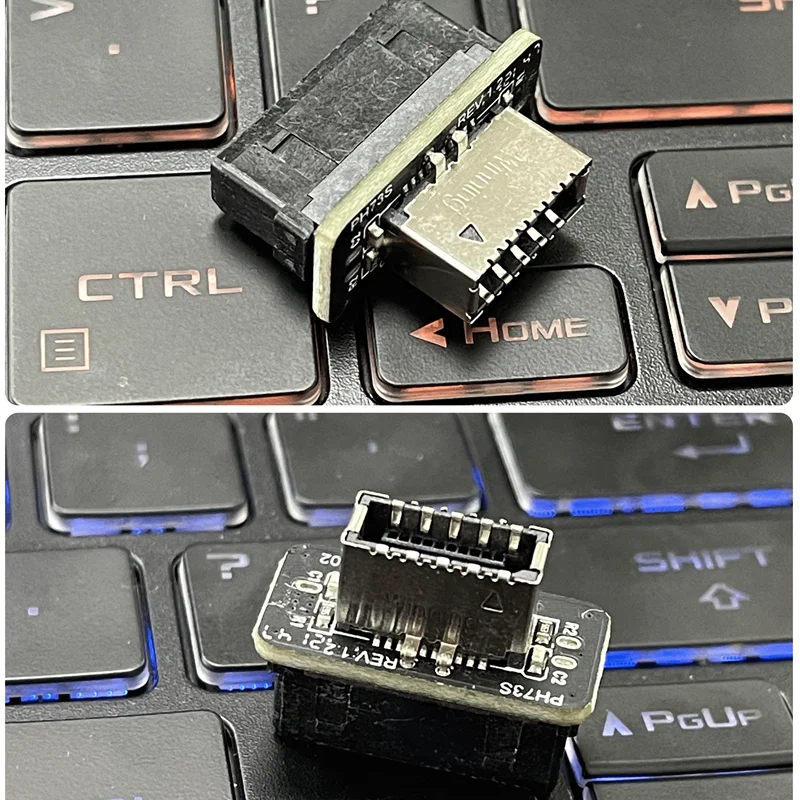 لوحة رئيسية USB 19PIN إلى هيكل المحول ، نوع مدمج E ، منفذ توصيل ، بطاقة لوحة للكمبيوتر الشخصي ، محول كمبيوتر