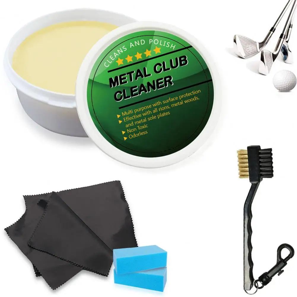 Golf Club Cleaner Golf Iron Cleaner Golf Club Care Set Metal Club Cleaner Iron Polishing Kit Brush Metal Rust Remover