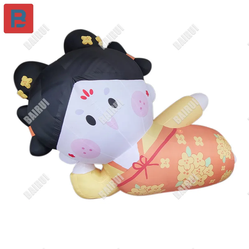 Inflatable cartoon Xiao Douyuan Osmanthus model of the Tang dynasty dress lying in mid-autumn lantern props