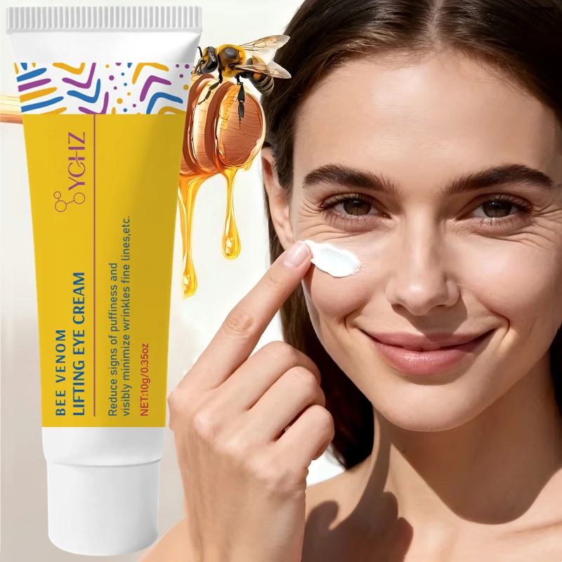 Instantly Firming Bee Venom Eye Cream, Powerful Moisturizing and Cooling Eye Cream, Reduces Fine Lines, Improves Dark Circles, and Is Suitable for Puffy Eye Bags, Improves Aging, Sagging, and Dull Skin Around the Eyes, and Provides Blue Light Protection