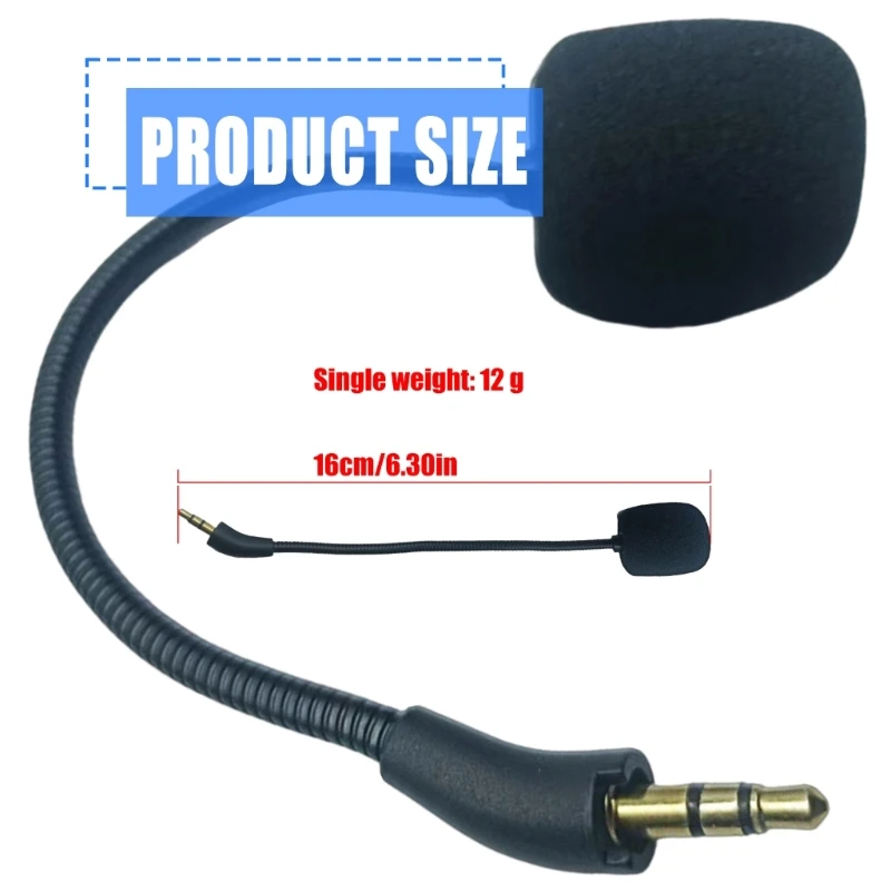 เปลี่ยนที่ถอดออกได้ 3.5 แจ็คไมโครโฟน 3.5 มม.พร้อมฟองน้ําสําหรับ Edifier K820NC หูฟังสําหรับเล่นเกม