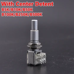 Guitar Bass Stacked Dual Concentric Potentiometer(POT) With Center Detent B5K/B10K/B50K/B250K/B500K