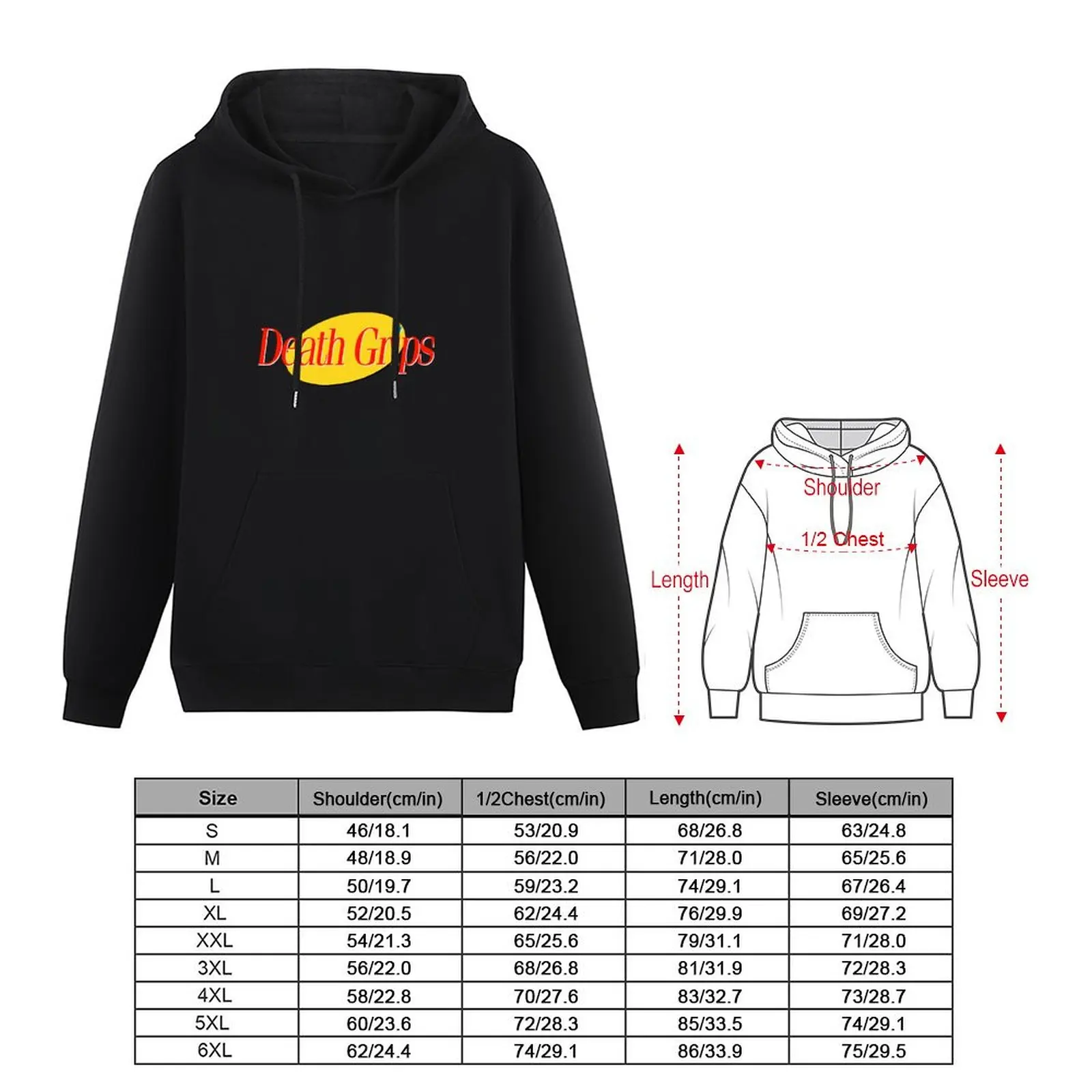 Death Grips Aesthetic 90s Logo Design Pullover Hoodie men's sweat-shirt men clothing hoodie streetwear