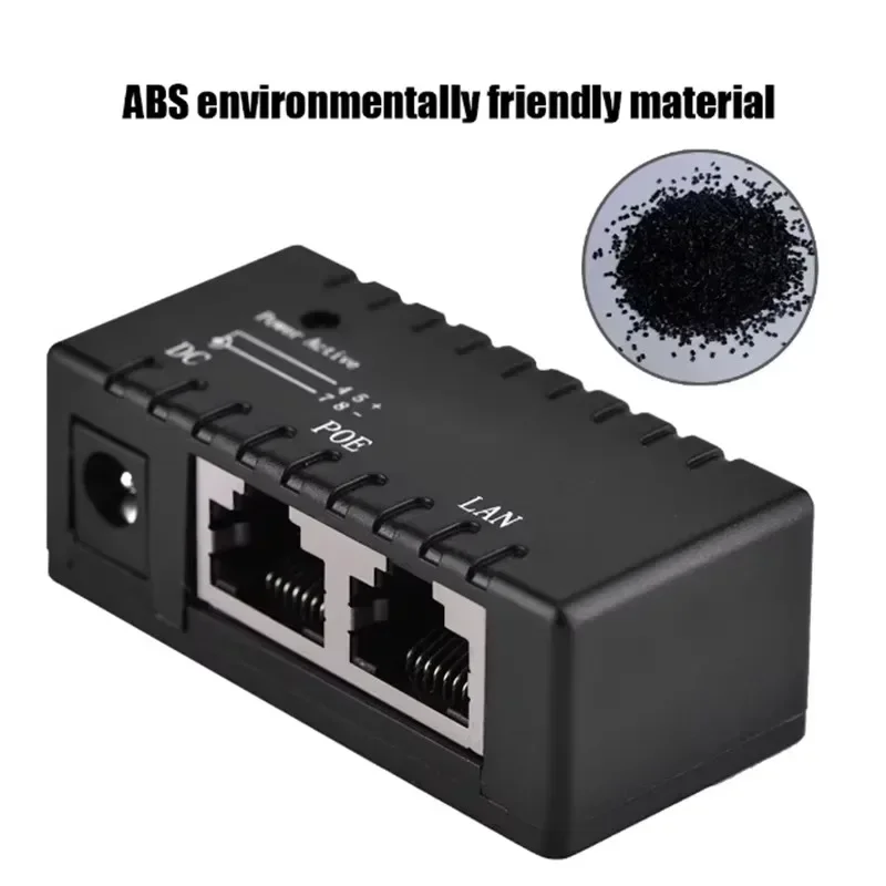 10/100 Mbps 5V-48V 2A POE Injector Power Splitter untuk Kamera IP POE Adaptor Modul Aksesoris