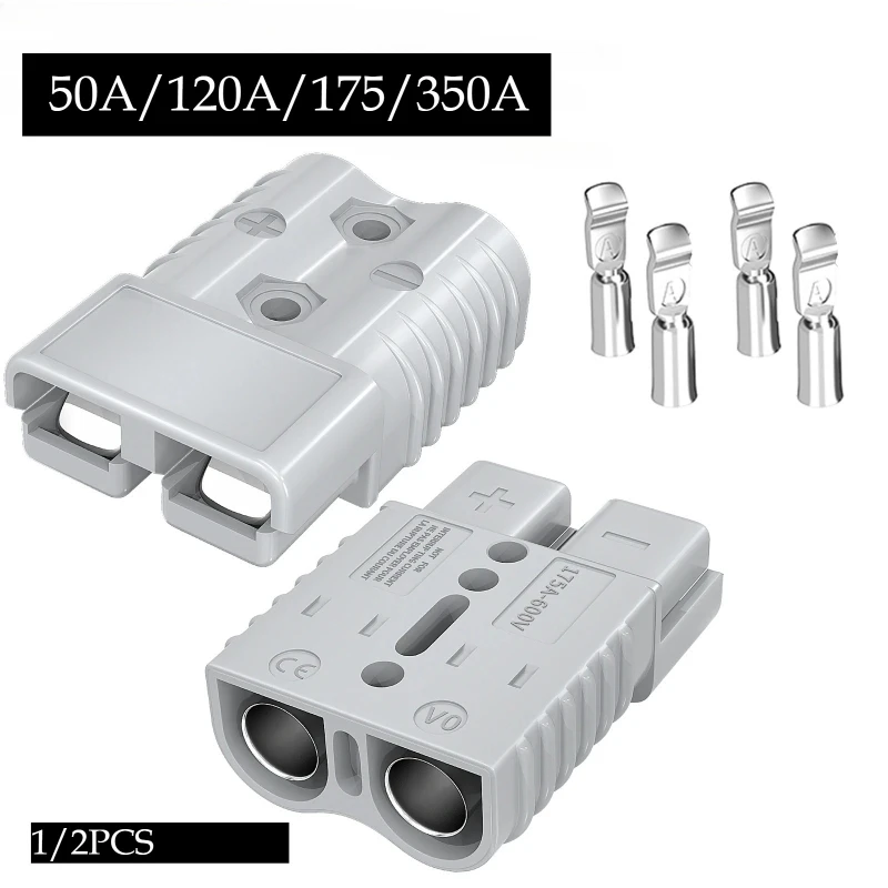 

50A 120A 175A 350A Quick Wire Connector Anderson Terminals Power Battery Charging Plug Socket for Car Automotive Ebike UPS Cable