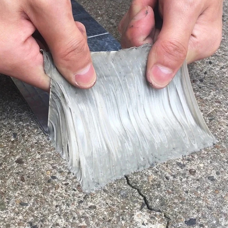 Waterproof Tape High Temperature Resistance Aluminum Foil Thicken Butyl Tape Wall Pool Roof Crack Duct Repair Sealed Self Tape