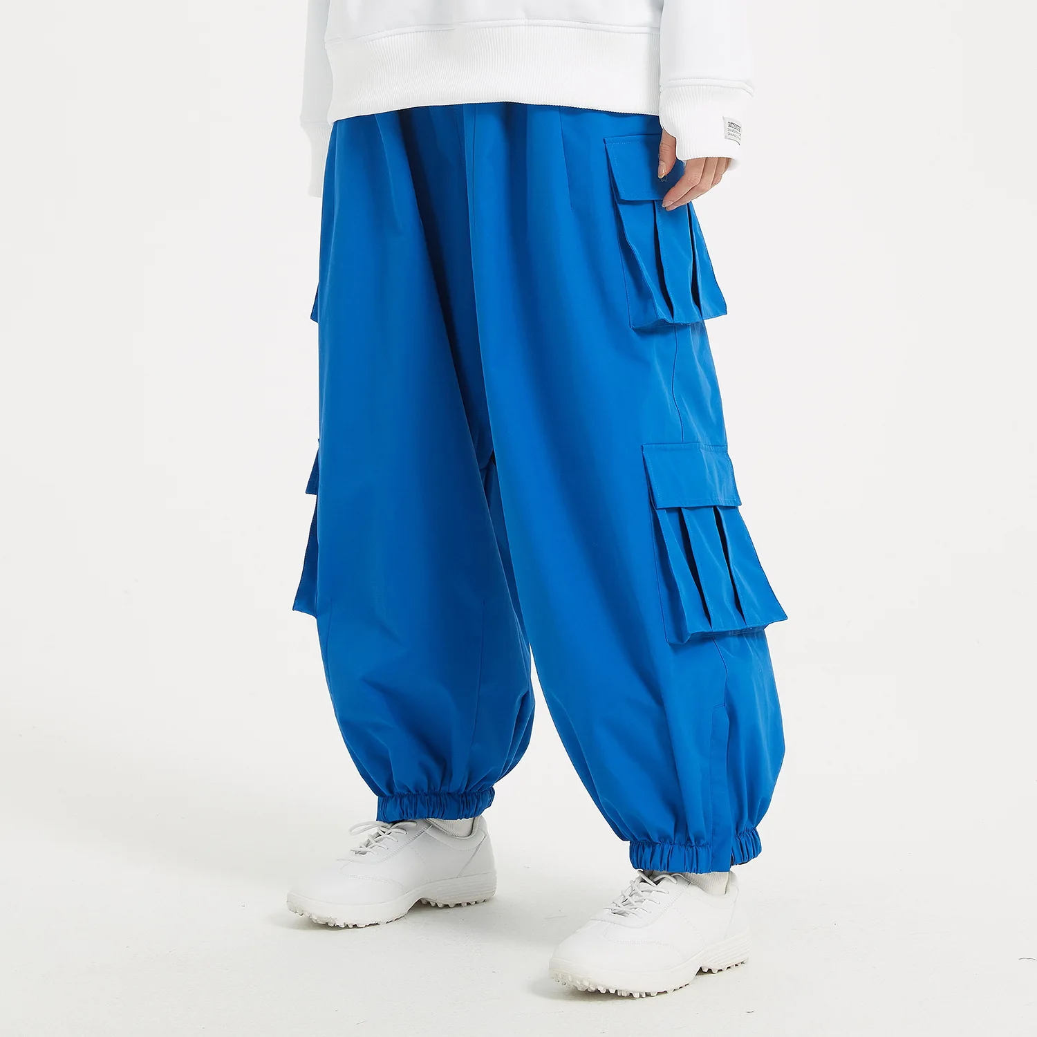 

Outdoor 3L large size snowboard ski pants loose for men women thickened warm waterproof breathable mountaineering casual pants.