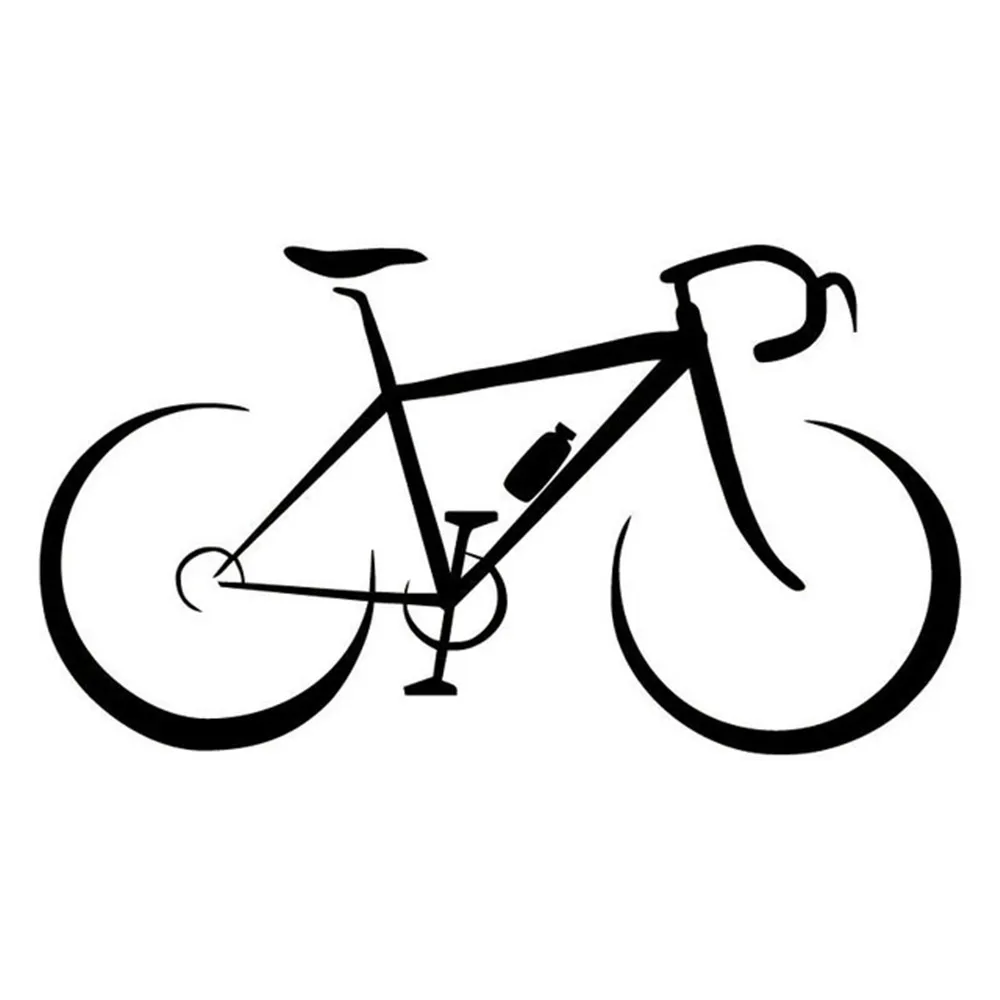 

Bicycle Design Vinyl Car Sticker Waterproof UV Resistant for Auto Window Bumper Universal Fit Cycling Theme
