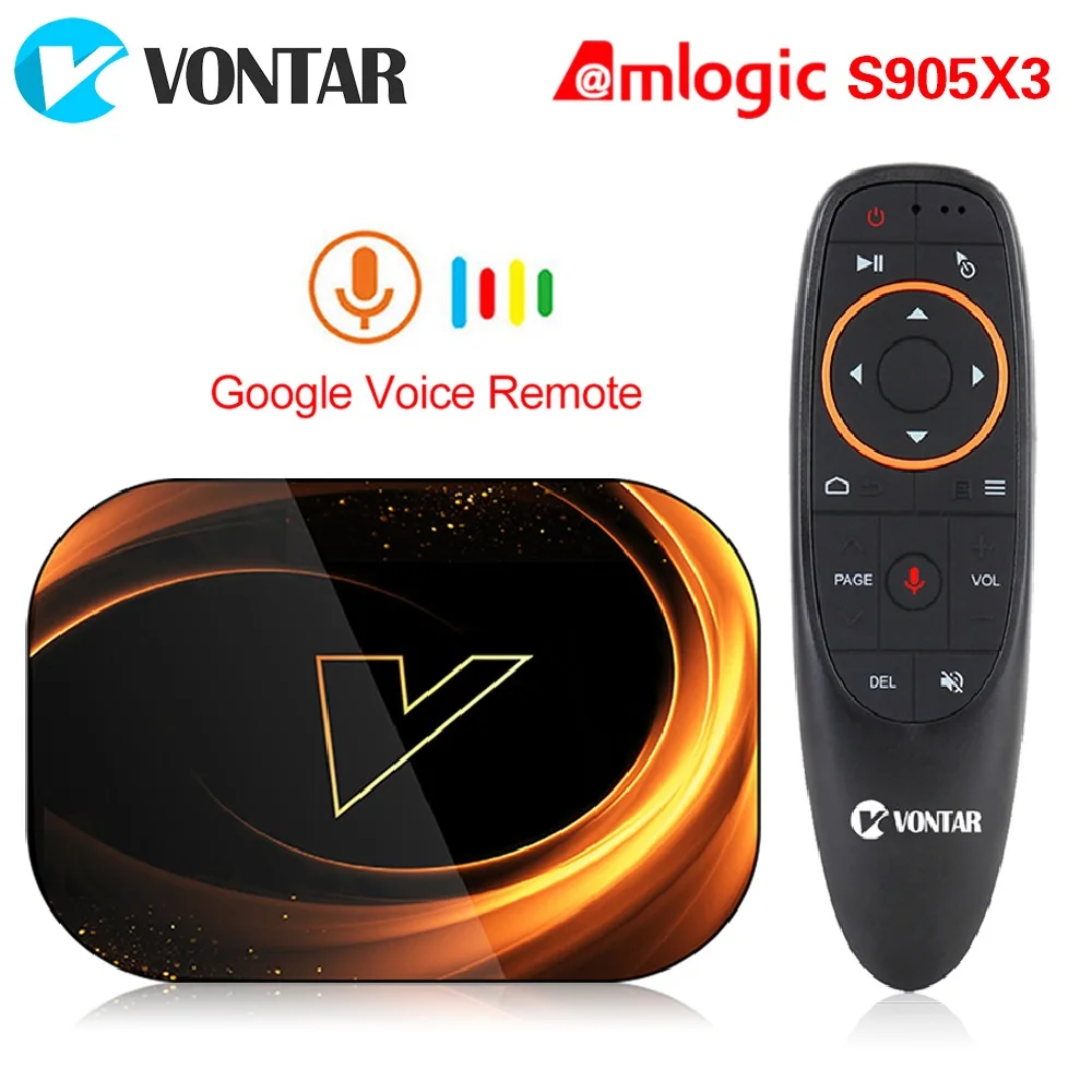 ТВ-приставка VONTAR X3, Amlogic S905X3, Android 9,0, 1000 Мбит/с, 4K, 60 кадров/с, 4 + 128/64/32 ГБ