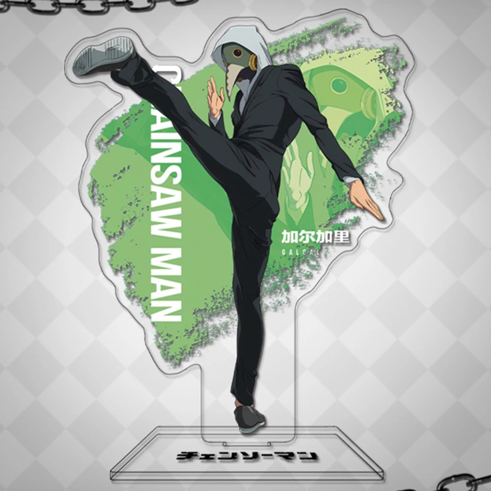 أنيمي بالمنشار رجل الفيلم: Reze Pochita Denji Makima تأثيري حامل الاكريليك سطح المكتب الديكور الشكل الدائمة لوحة الدعائم #6