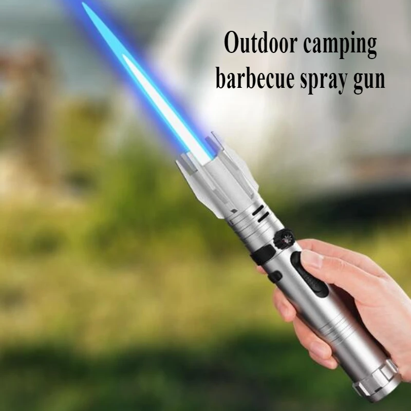 

Новый газовый распылитель высокой мощности, ветрозащитная турбинная зажигалка, распылитель, аксессуары для курения, подходящие для кемпинга и барбекю на открытом воздухе