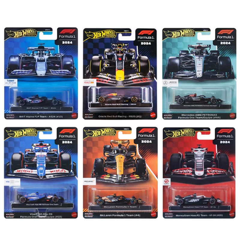 Hot Wheels Premium F1 HRV11 2024 Formula 1 Series, Mercedes-AMG Red Bull Hass Williams Alpine McLaren Sauber Racing Team, подарок для детей