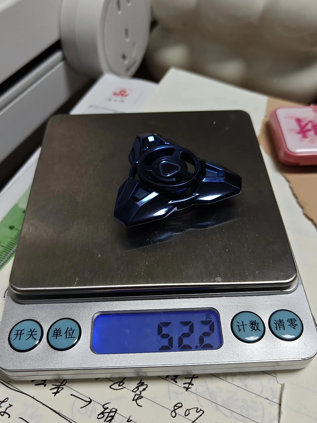 Used EDC Hills Plaything Club Edc Studio, Three-phase Three-leaf Fingertip Top, Zirconium Alloy