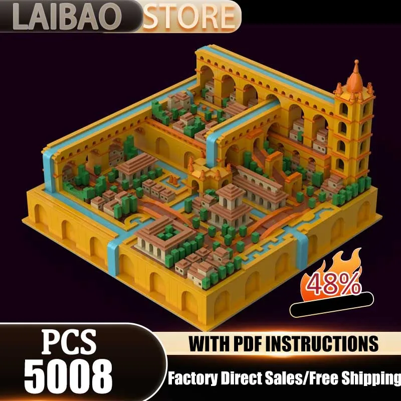

Moc Building Bricks Acqueduct Citadel Model Technology Modular Blocks City Street View Model Gifts Christmas Toys DIY Assembly