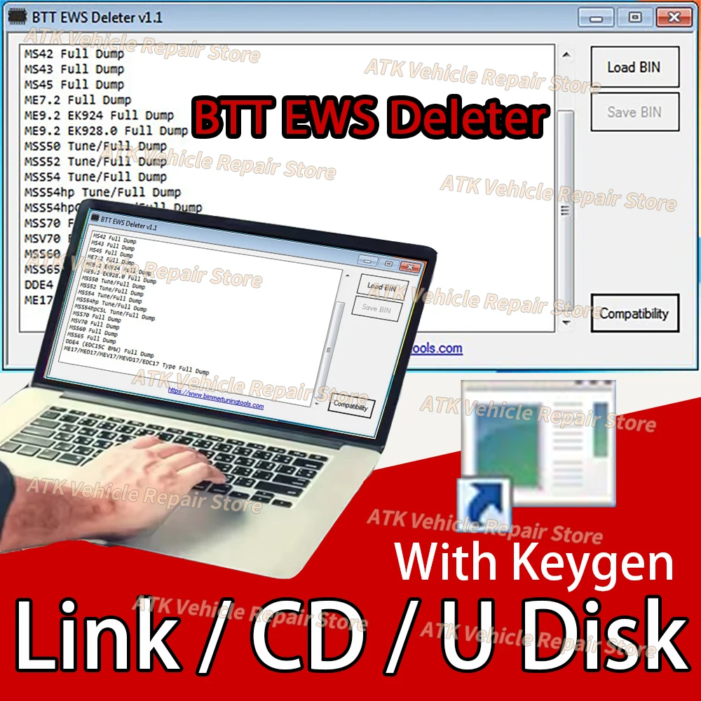 BTT EWS DELETER V1.1 لـ Bmw IMMO OFF Software Free Keygen Enigma HWID Patcher Loader Generator 1.3 أداة إصلاح السيارات برنامج تلقائي