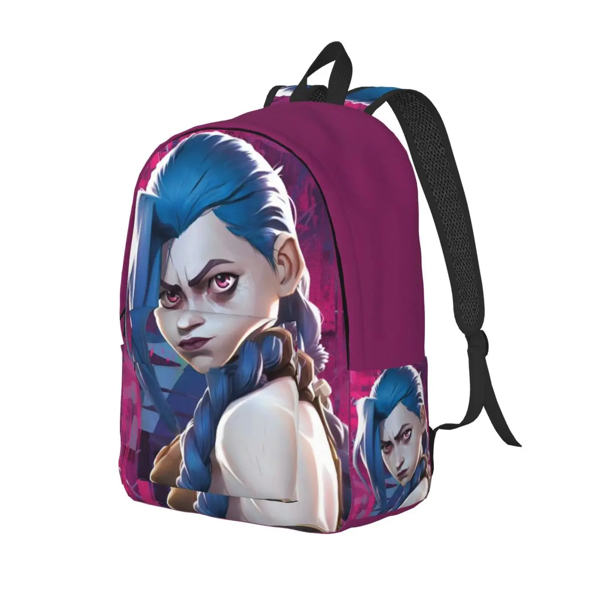 Arcane L-League Anime Legends Cool Backpack Durable Student Work Jinx Graffiti Daypack for Men Women Laptop Canvas Bags