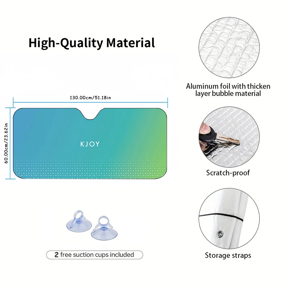 3 Colors Double Bubble Aluminum Foil Car Sunshade Front Car Seat Rear Windscreen Curtain Heat Insulation Sun Protector Accessory
