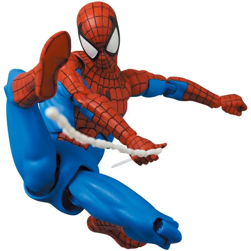 In Stock 100% Original Medicom Toy Mafex No.185 Spider man Classic Costume Anime Action Collection Figures Model Toys Gifts