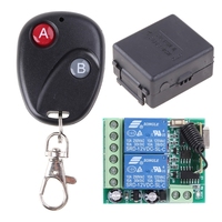 Professional  12v 2ch Relay Receiver Wireless Remote Control Switch Module Rf Transmitter 433mhz Remote Controller