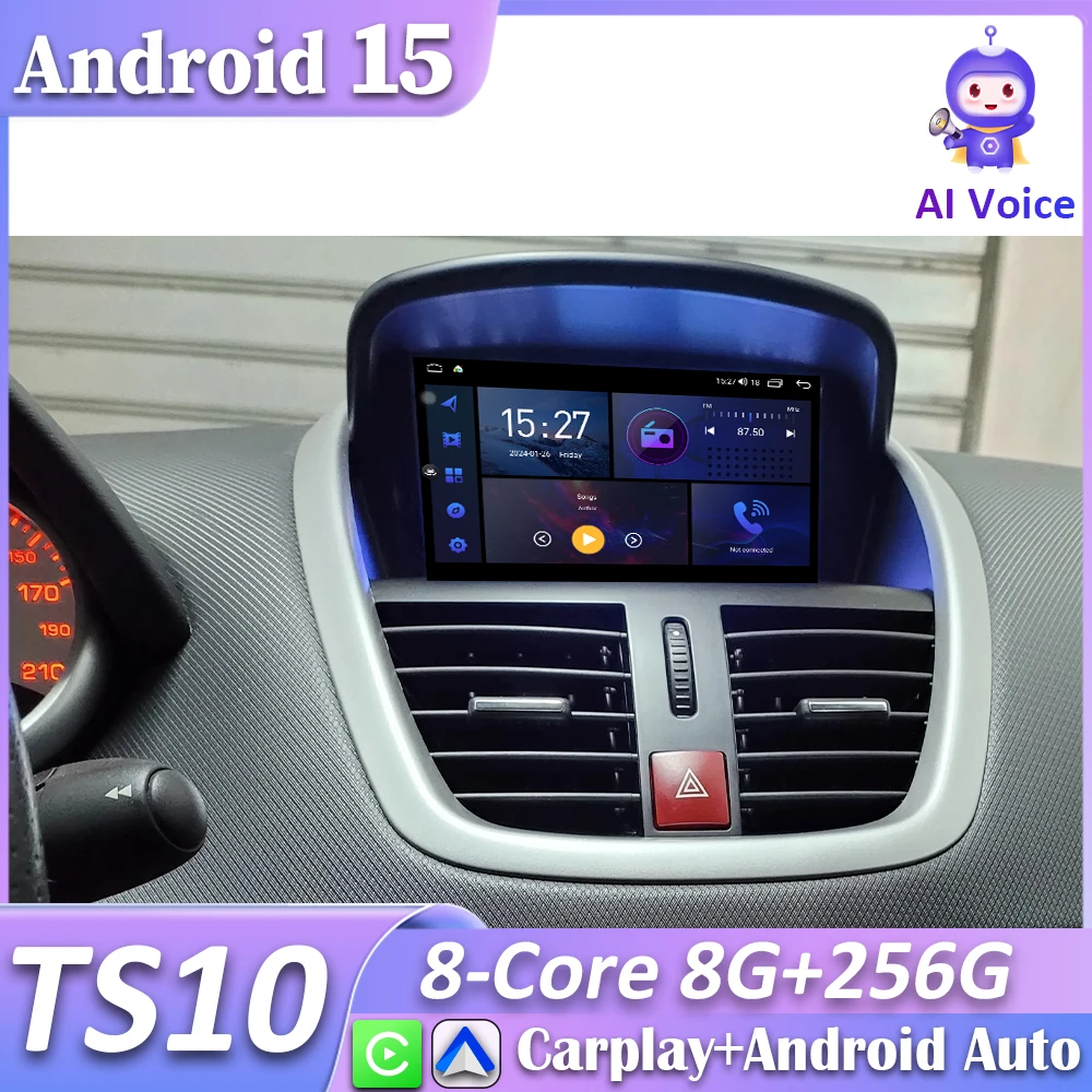 لبيجو 207 207CC 2006 - 2015 راديو السيارة Carplay مشغل وسائط متعددة نظام تحديد المواقع والملاحة أندرويد السيارات Autoradio واي فاي وحدة رقم 2din