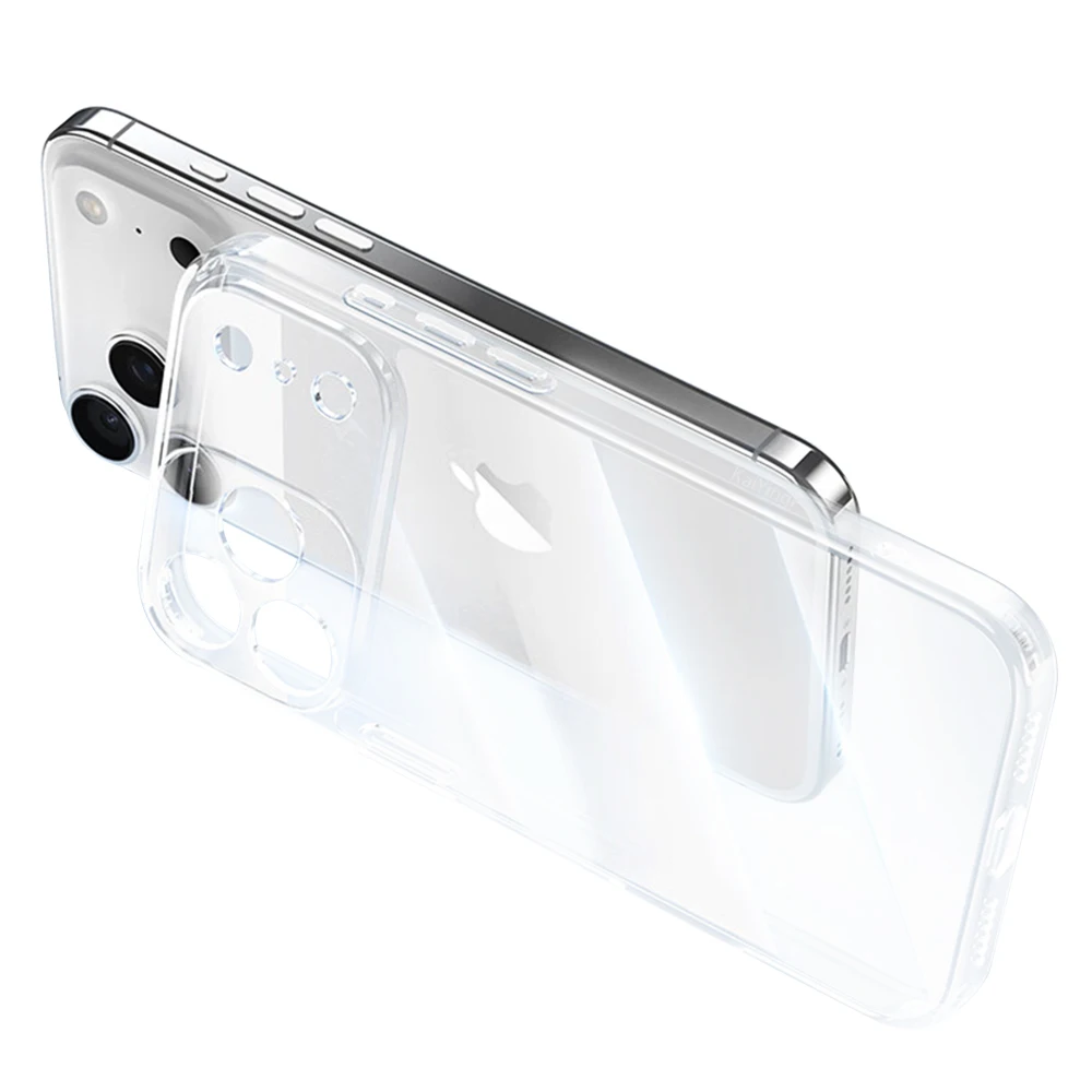 Coque de téléphone transparente de luxe pour iPhone 17 Pro Max Air, coque arrière en Silicone TPU souple