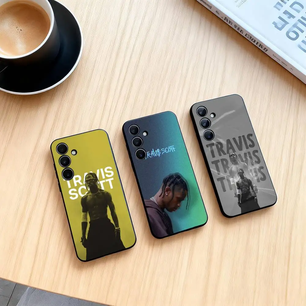 

T-Travis S-Scott Phone Case Black Silicone Soft For Samsung Galaxy A73,A72,A71,A70,A53,A52,A51