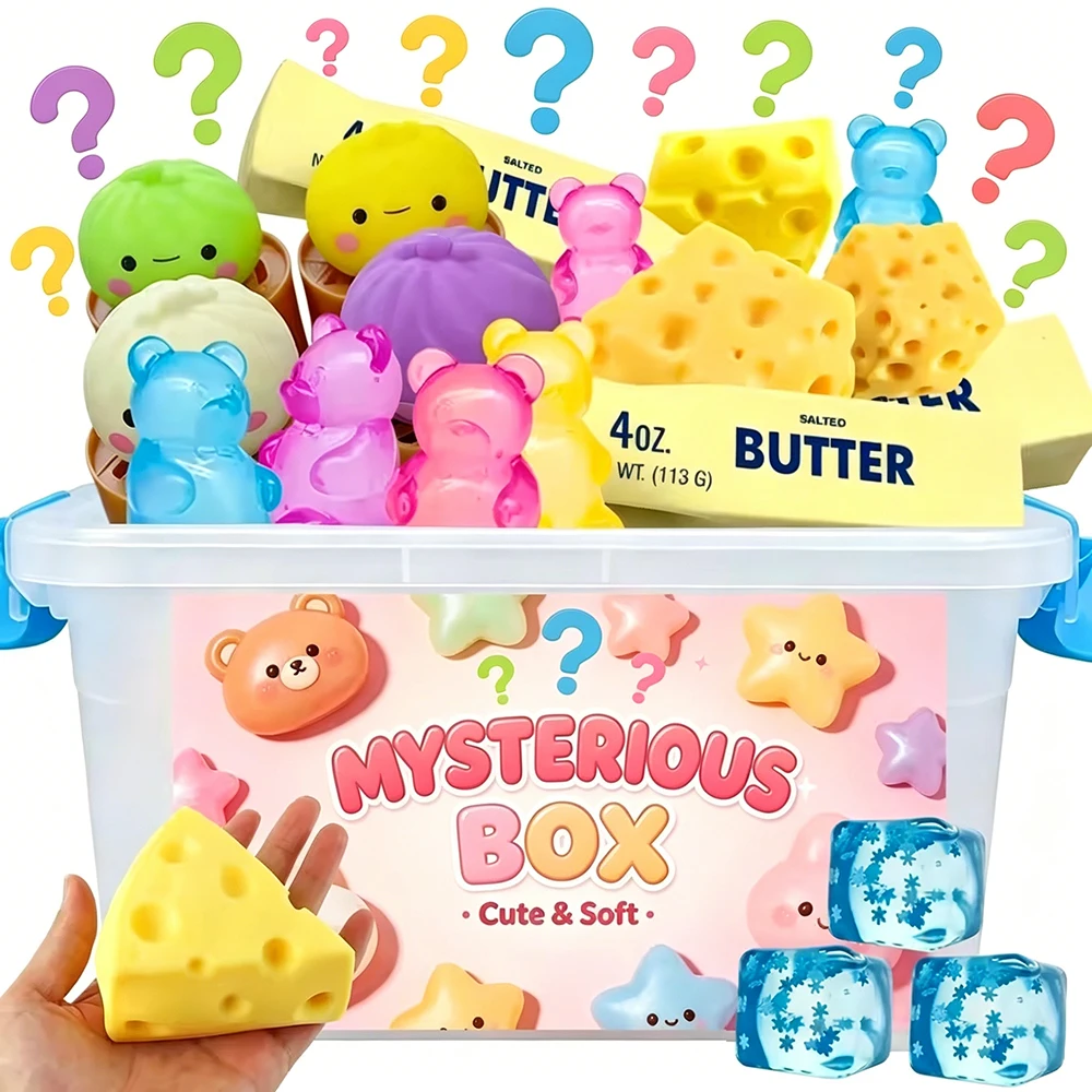 

Mystery Squishy Fidget Toys Blind Bags Antistress Foot Taba Squishy Jelly Toy Squeeze Toy Sticky Simulated Food Mochi Toy Gift
