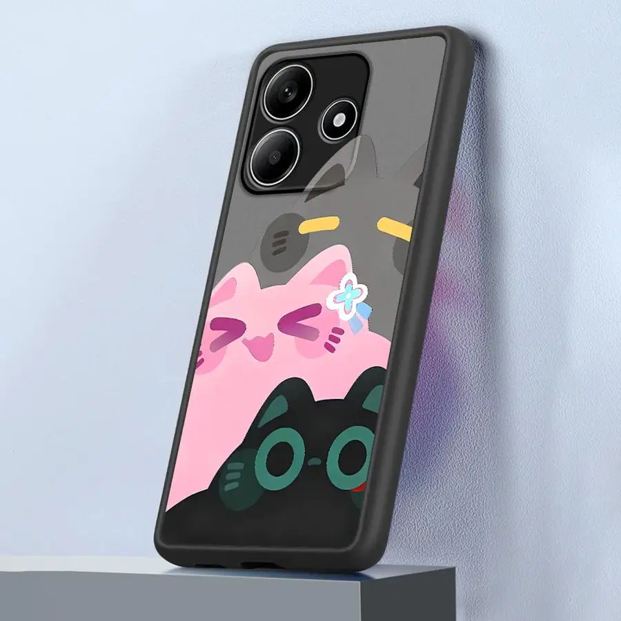 Custodia protettiva per telefono posteriore gattino colorato cartone animato per Xiaomi Redmi Note 13 14 12 Pro Plus 8 9 10 11 Pro 11S 7 12s 10S 9S 8T