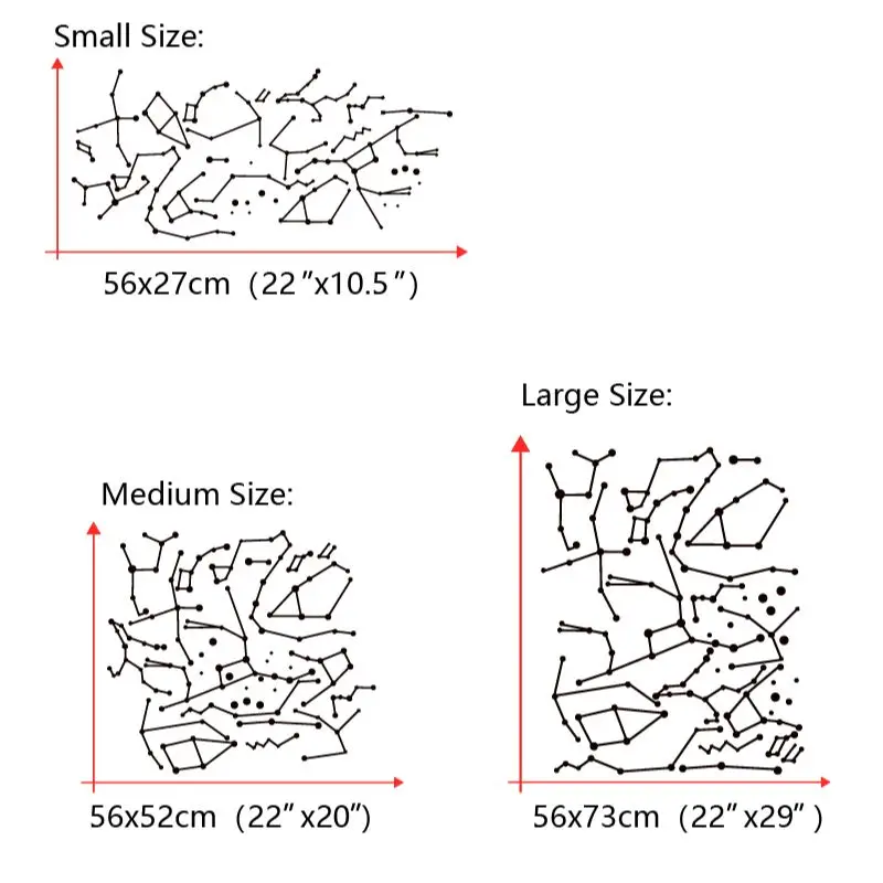 Large Size Zodiac Constellation Art Vinyl Wall Sticker Baby Room Decoration Space Star Decal Nursery Mural Art DIY Wall Decor