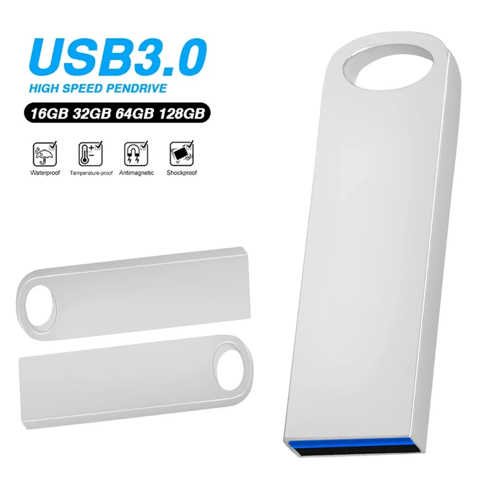 USB 3.0 Tốc Độ Cao Bút Kim Loại Đèn LED Cổng USB 8Gb 16Gb 32Gb 64Gb 128Gb USB 3.0 Bộ Nhớ Flash Tùy Chỉnh Logo