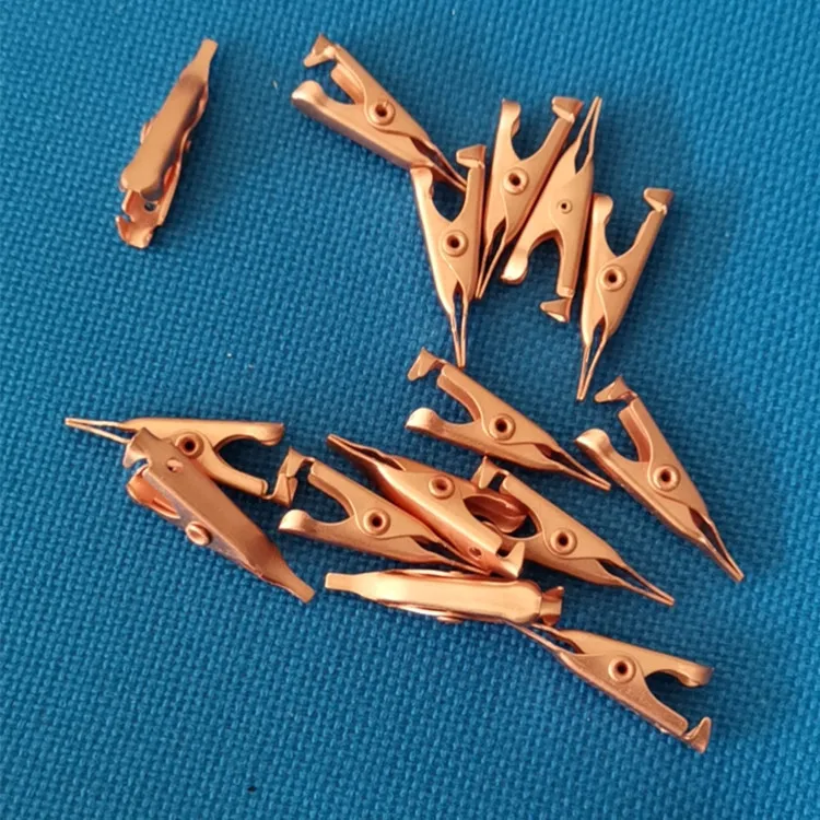 Verruca removing clip  pure copper all copper flat mouth crocodile clip small pointed mouth toothless flat mouth test clip 27mm