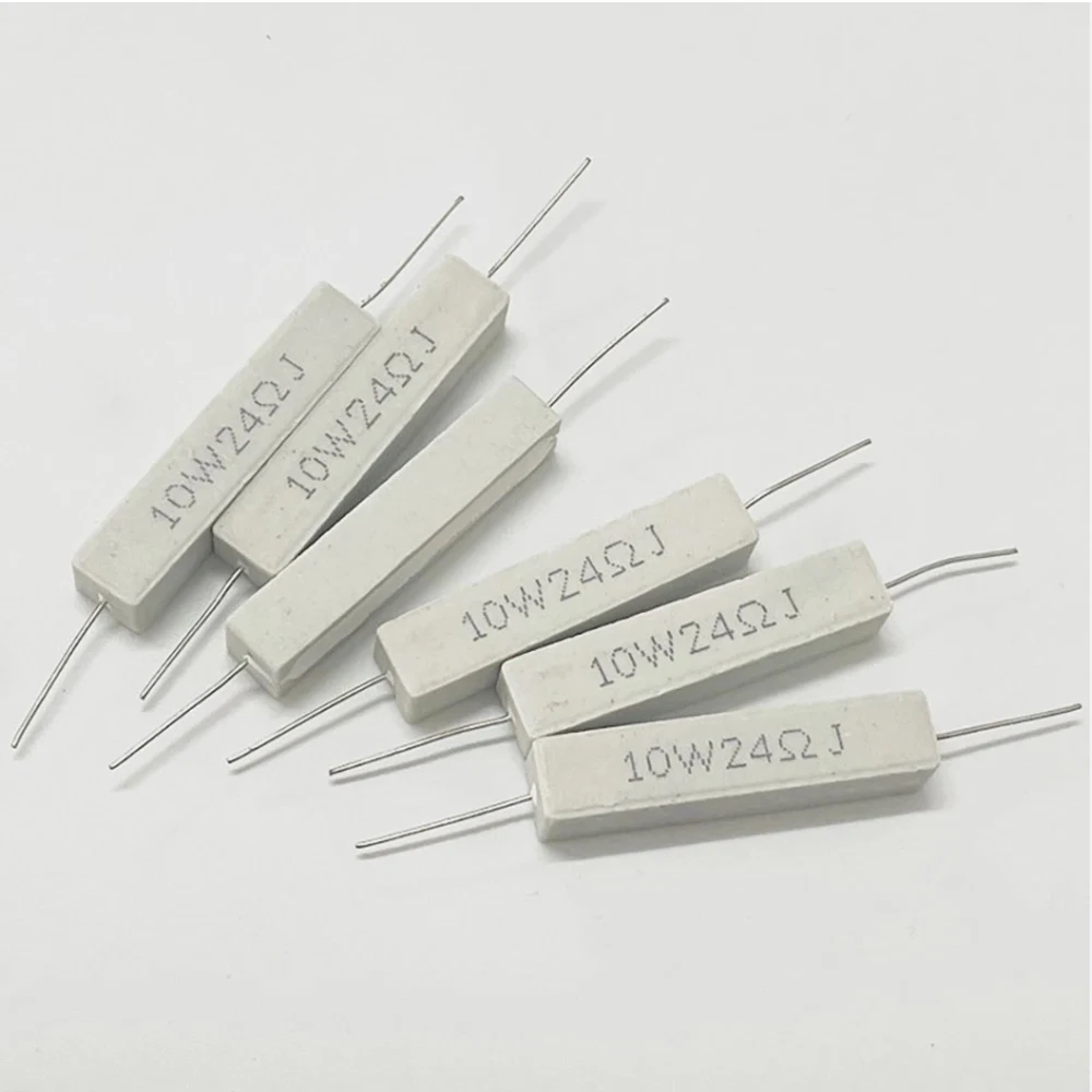 10pcs 7W 10W Cement Resistor Power Resistance 0.1R 0.5R 10R 50R 0.22 0.33 0.5 1 2 5 8 10 15 20 25 30 100 1K 2K-100K ohm