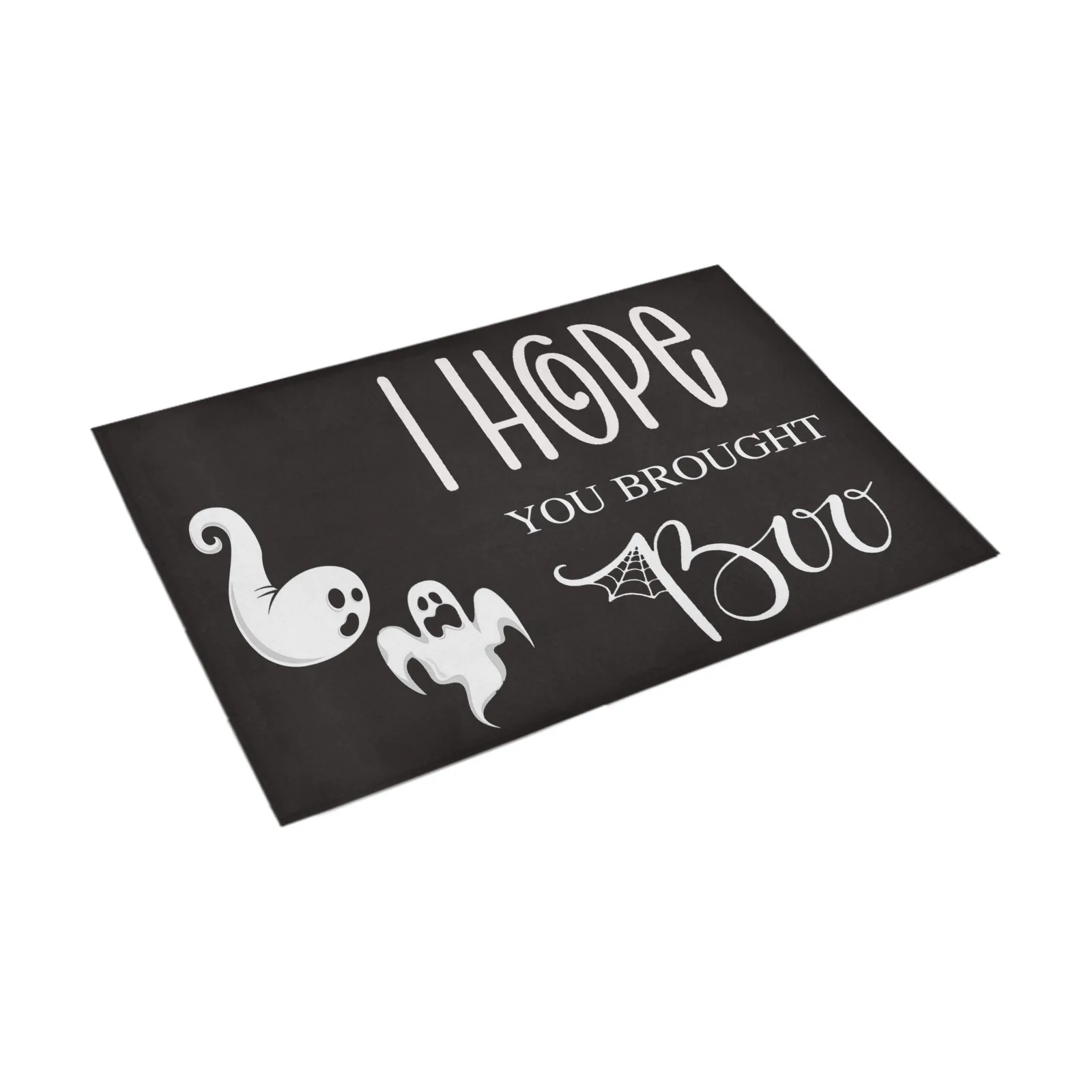 Halloween I Hope You Brought Boo Doormat Welcome Door Mat Outdoor Indoor Entrance Floor Mat Funny Home Decorative Rug Decor