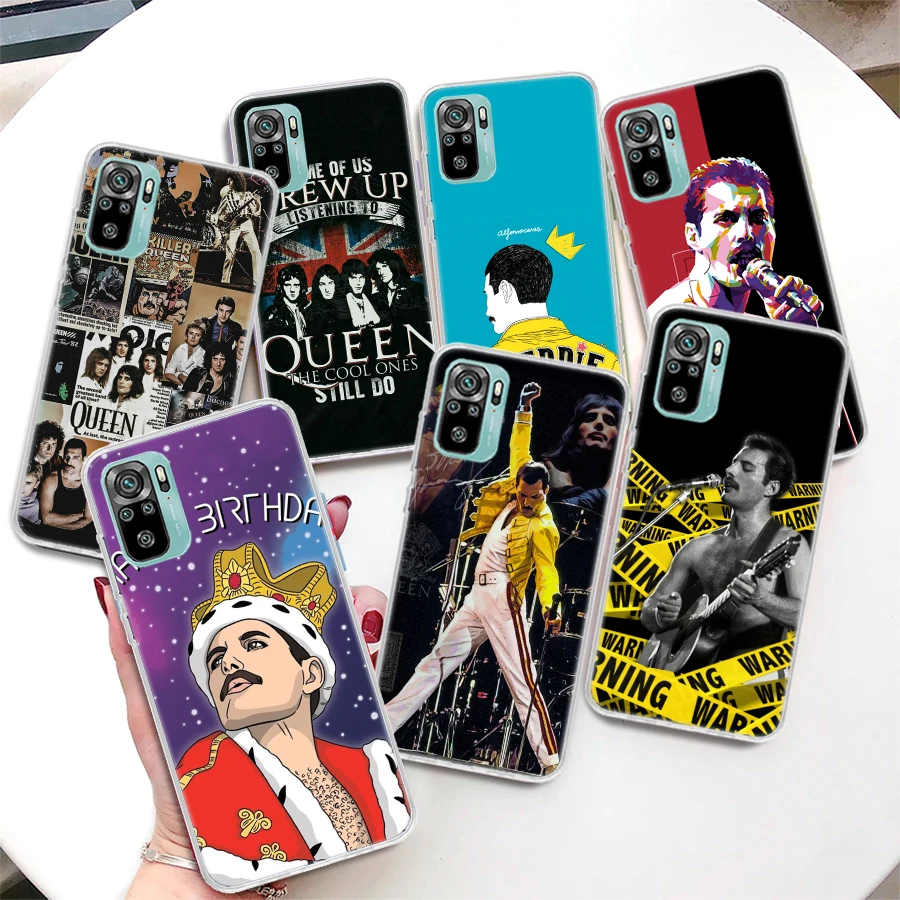 Rock Funky Freddie Mercury Queen Coque Phone Case For Xiaomi Redmi Note 13 14 12S 12 11S 11T 11E Pro Plus 11 10 10S 4G 5G 14Pro 