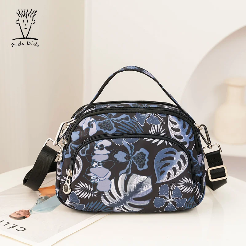 

FIDO DIDO Crossbody Bag Handbag Canvas Bag Women's Bag OxfordKeychain Multiple Compartments Short Distance Travel Genuine 2217-2