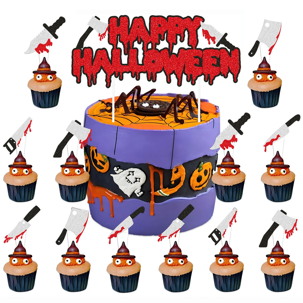 1SET  Halloween Cupcake Topper - Writing Tools review and price