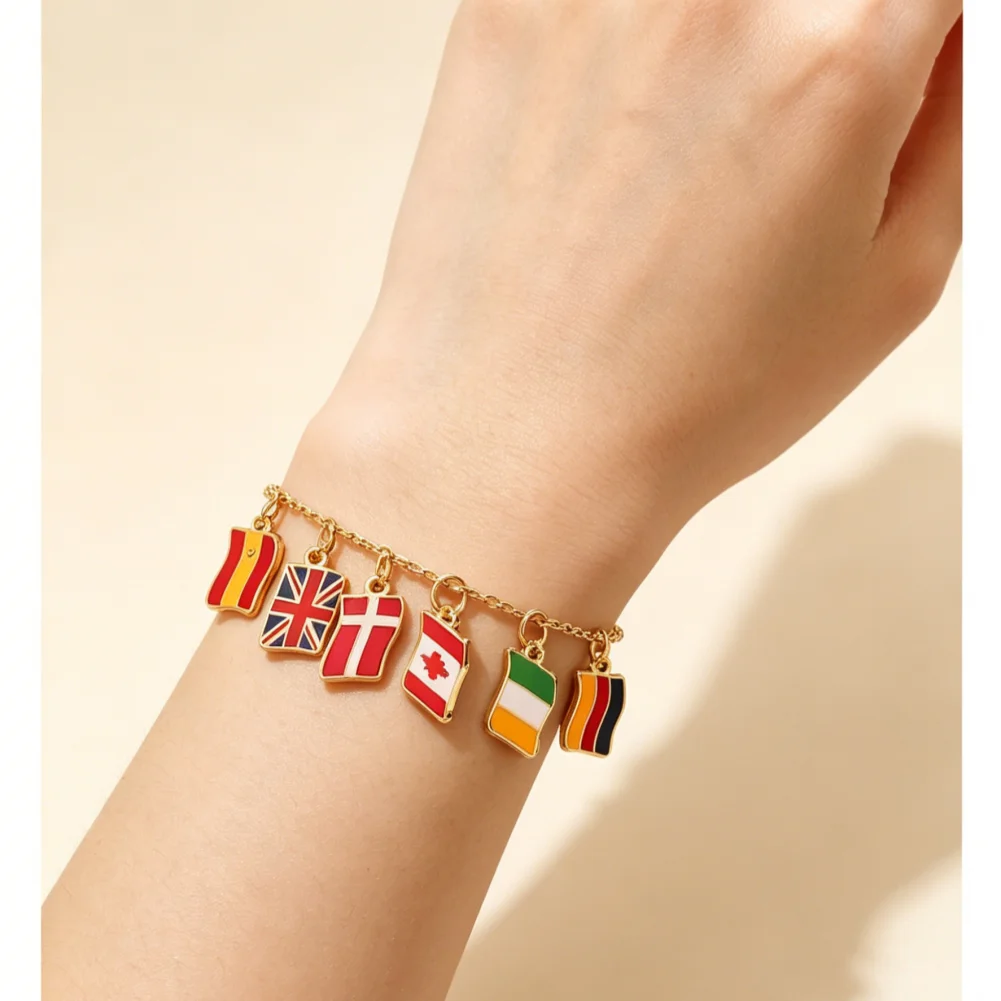 World Travel National Flag Bra - Men Accessories Bracelet ulasan dan harga