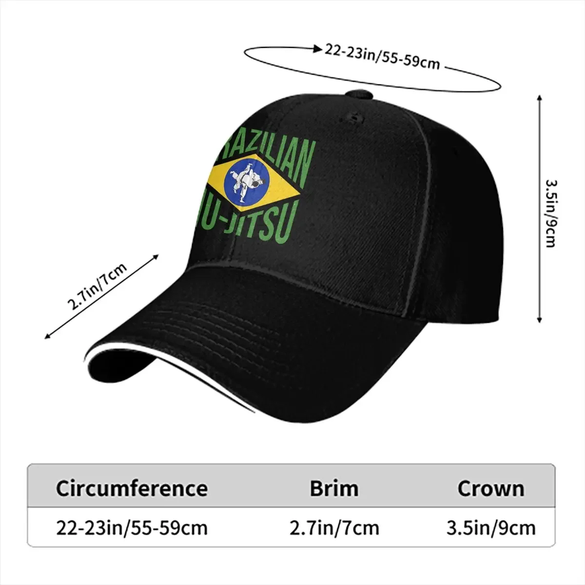 Pure Color Dad Hats Brazilian Jiu Jitsu BJJ Men's Hat Sun Visor Baseball Caps Wrestling Peaked Cap