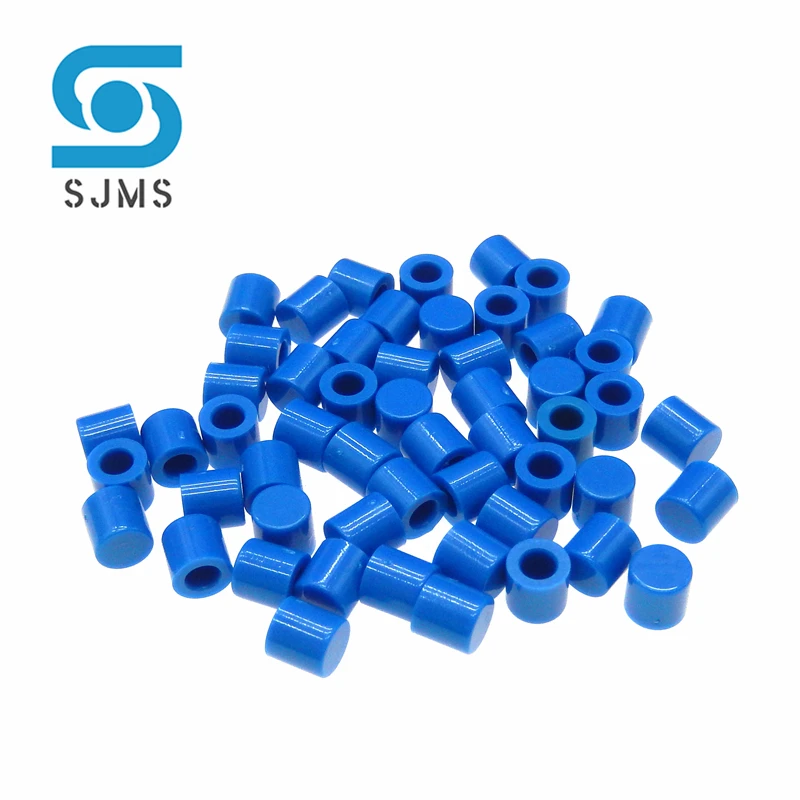 50Pcs A56 Cylindrical 6X6 Key Caps A56 Switch Cap (For 6 * 6 Buttons) Multicolor Diameter Of About 3.2MM Height Of About 6MM