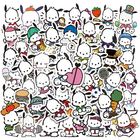 50 adet Sevimli Pochacco Çıkartmalar Sanrio Graffiti Etiket DIY telefon kılıfı Karalama Defteri Dizüstü Kawaii Karikatür Vinil Çıkartması Hediye Çocuk Oyuncak