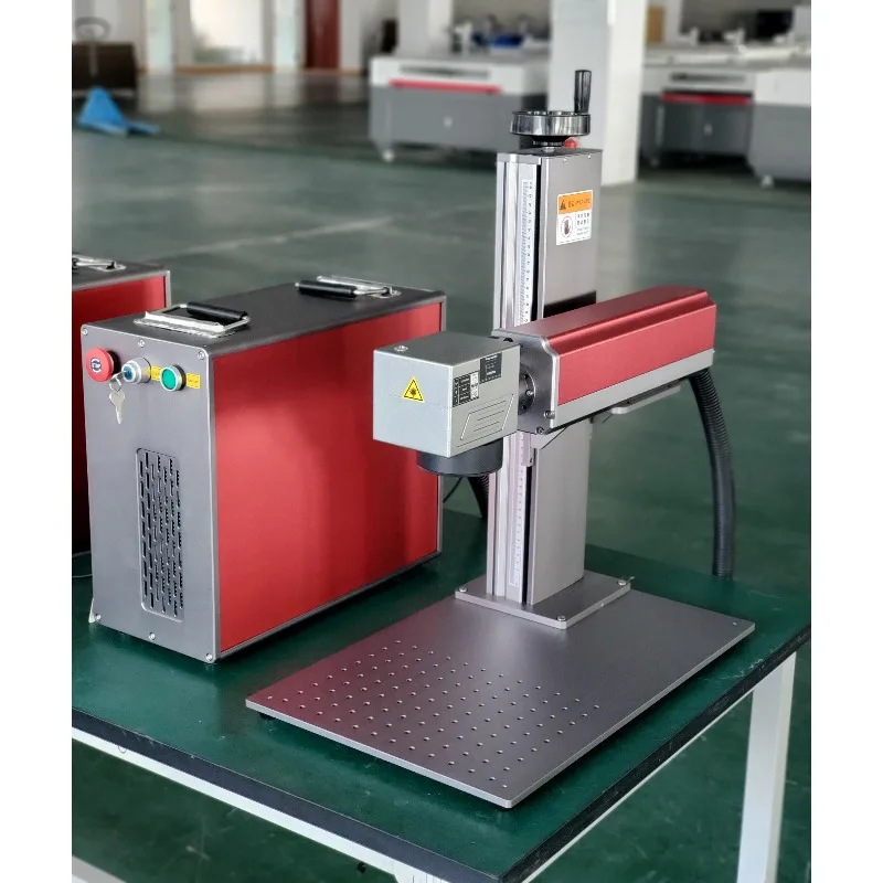 50W Cabinet Fiber Laser Marking Machine With Red Light Preview For Steel Bearings Easy Operation Professional Manufacturer