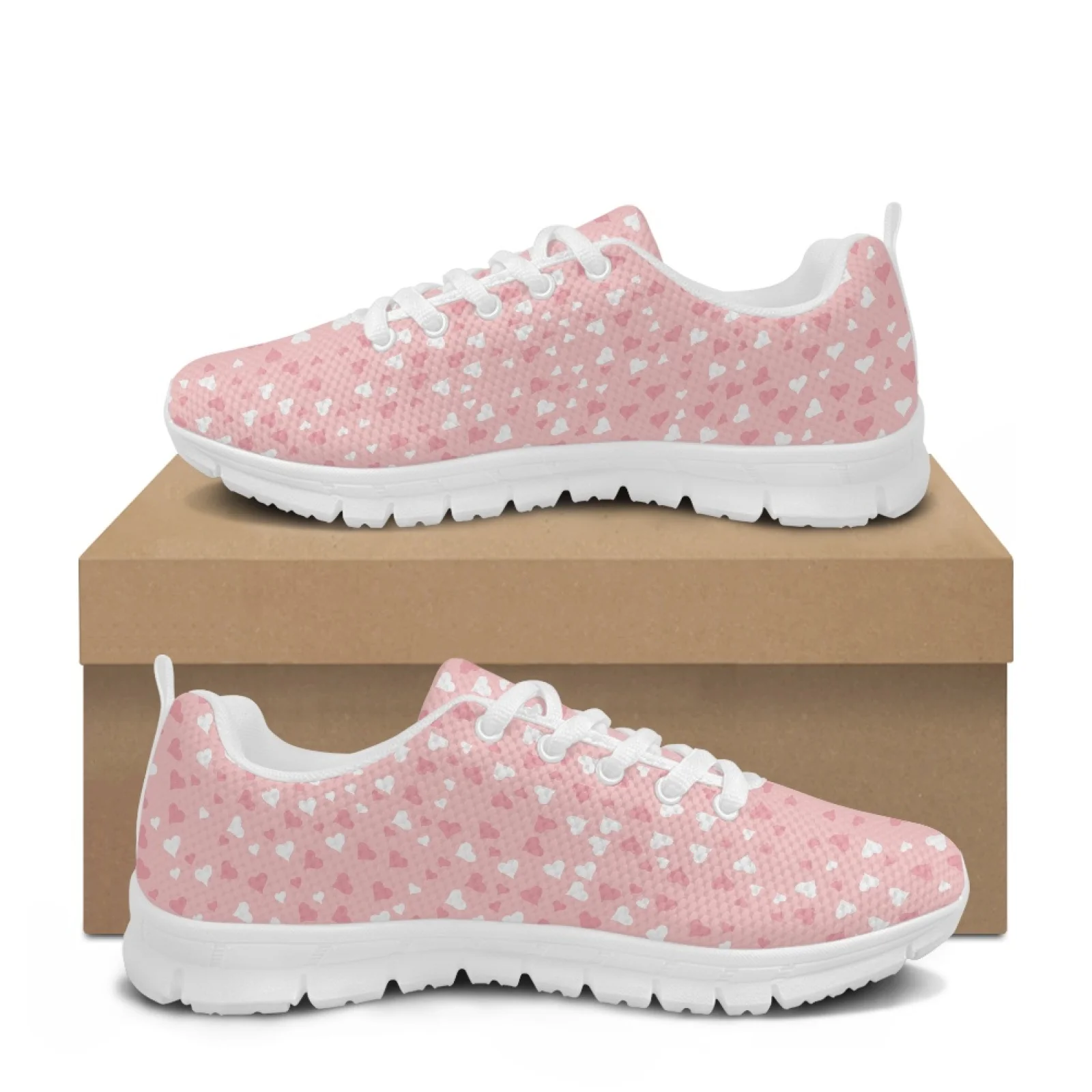 Coloranimal Comfortable Lightweight Running Shoes for Men Mesh Running Sneakers for Tennis Heart-Shaped Bear