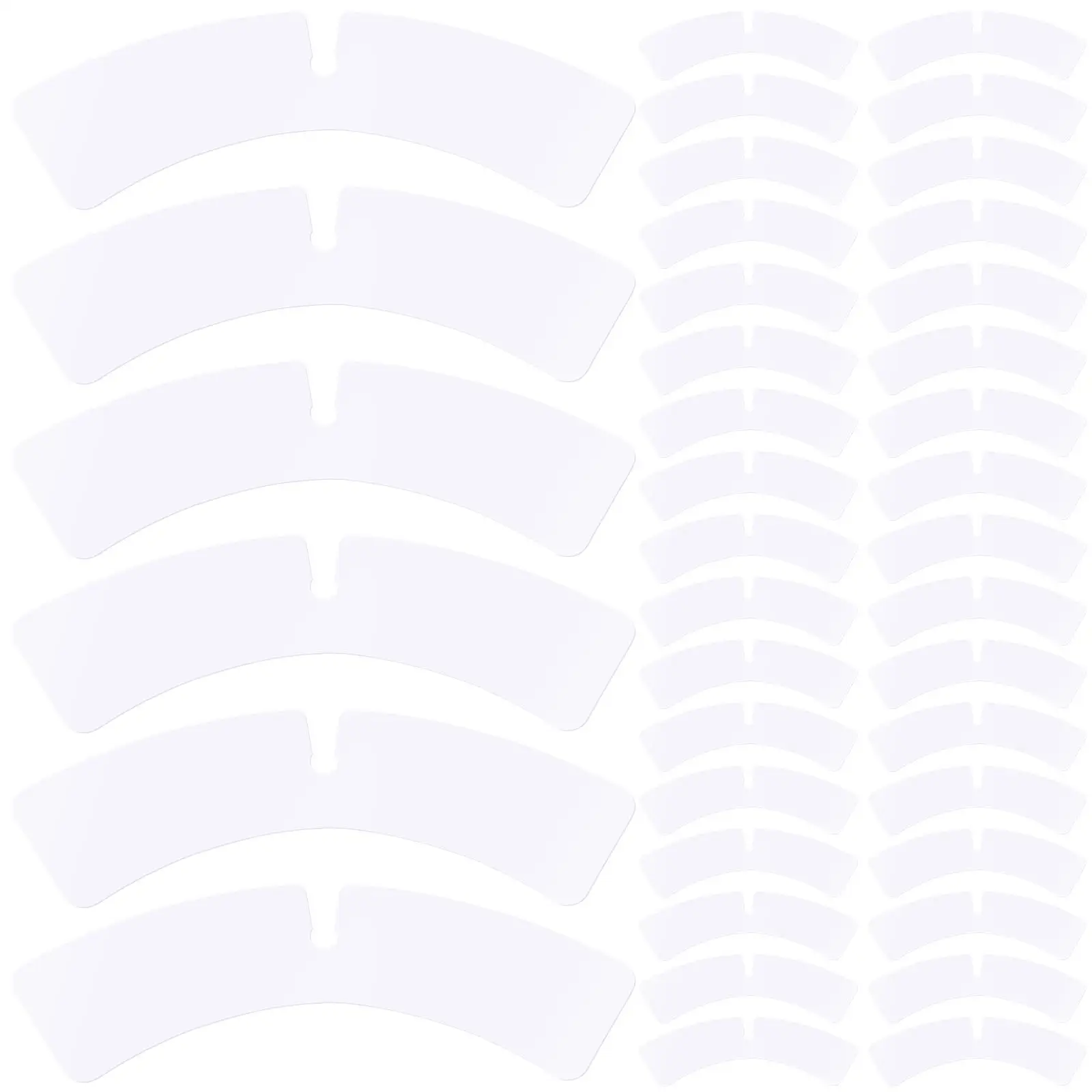 100 piezas Soportes para camisas de hombre Soporte para cuello de camisa de vestir Insertos para camisas de vestir Transparente Collar Stay