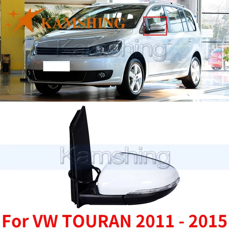 Kamshing dla Volkswagen TOURAN 2011 2012 2013 2014 2015 Zewnętrzne lusterko wsteczne Lusterko wsteczne Lusterko wsteczne boczne samochodu