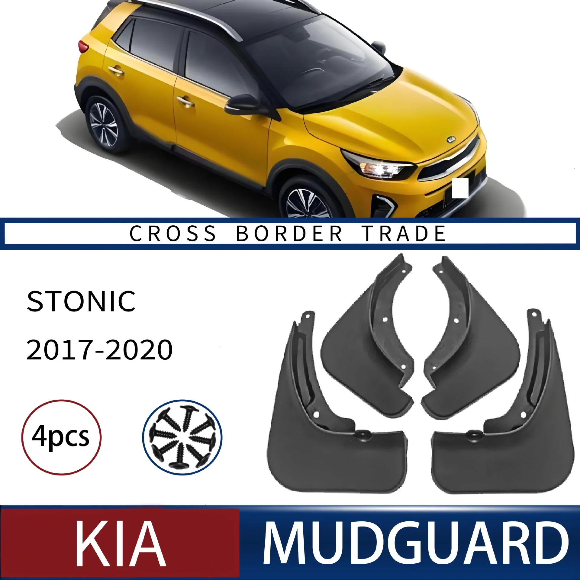 

For KIA 17-23 models KX1 Stonic Fender Mudflaps Front Rear Flares Splash Guards Cover Car Accessorie