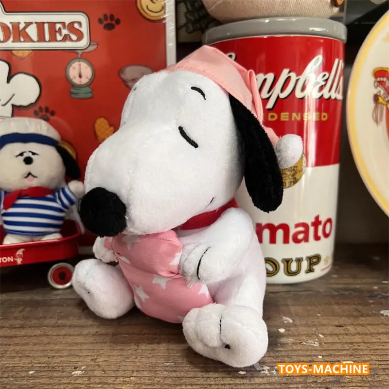 

Розовая рождественская шапка Снупи, плюшевое украшение, кавайный брелок с рисунком Снупи, студенческий рюкзак, украшение для дивана, подарок для девочки