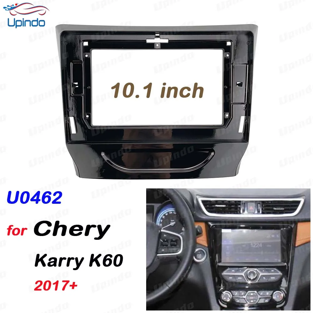 2 Din 10.1 Inch Car Radio Fascia Panel Frame for Chery Karry K60 2017+ Dashboard ABS+PC Plastic Installation Trim Kit