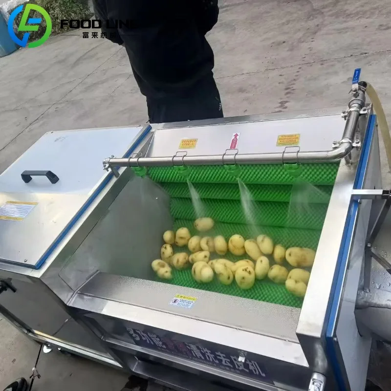 Máquina peladora de patatas yuca, pulidora de frutas, zanahoria, ñame, peladora y lavadora de frutas