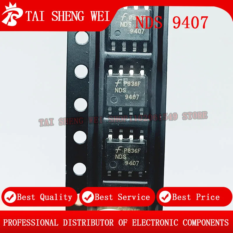 

10 шт. NDS 9407 NDS9407 SOP8 P-канал 60 В 3A MOSFET SOP-8 чипсет новый оригинальный