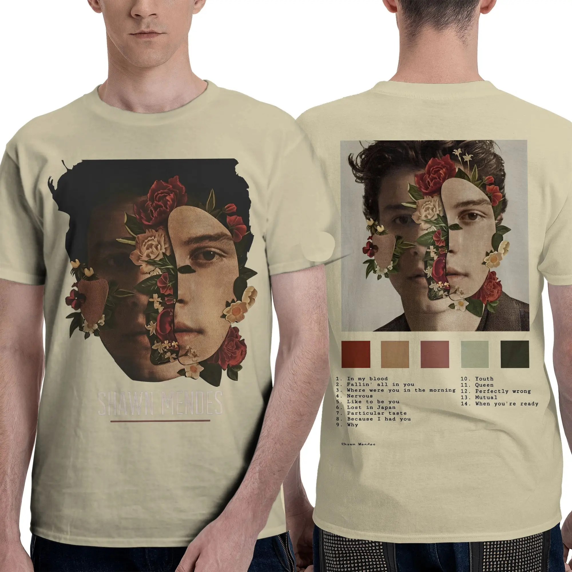 

Креативная футболка с рэпером Шон Мендес, новый альбом 2025, мужская хлопковая футболка с круглым вырезом, футболки с короткими рукавами, одежда с принтом